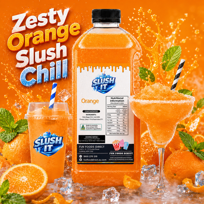 Orange Slush / Slushie Mix Bottles
