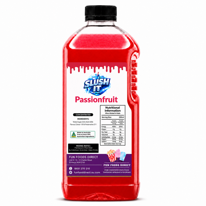 Passionfruit Slushy Mix / Premium Slushy Bottles
