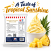 Pineapple Dole Inspired Soft Serve Mix 1kg pouch with pineapple soft serve and fruit on a white background