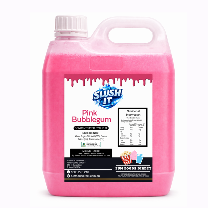 Pink Bubblegum Cordial Mixes 2L