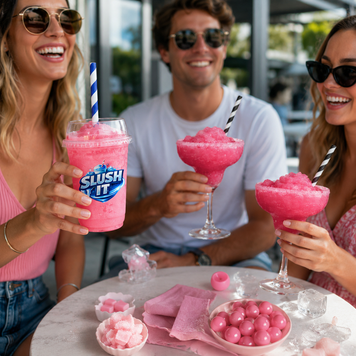 Pink Bubblegum Slush / Slushie Mix Bottles