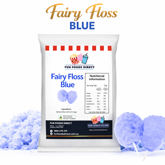 Premium Blue Fairy Floss Sugar Ready to use