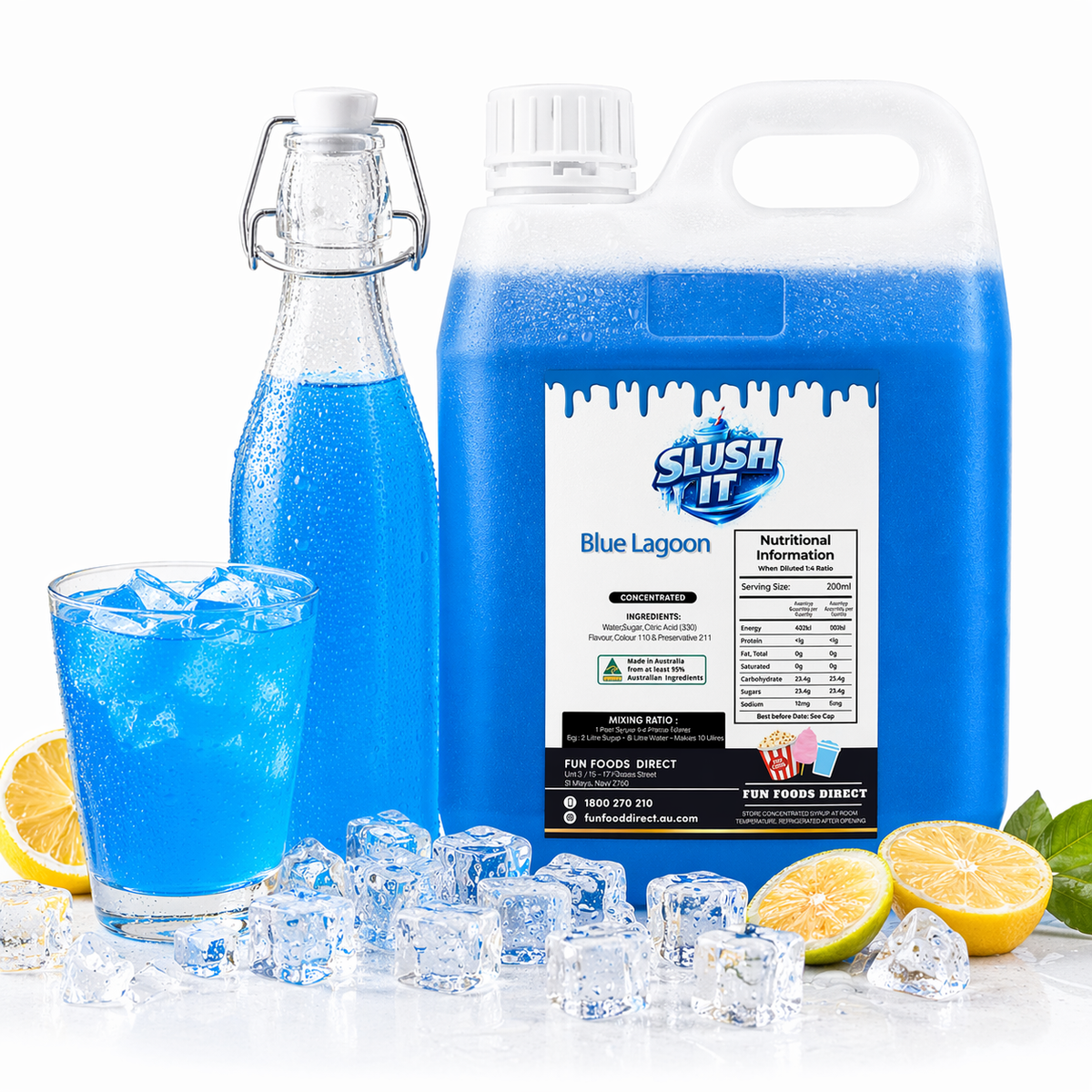 Blue Raspberry Cordial Blue Lagoon Cordial Mixes 2L - Premium Flavour from Sydney — Fast ...