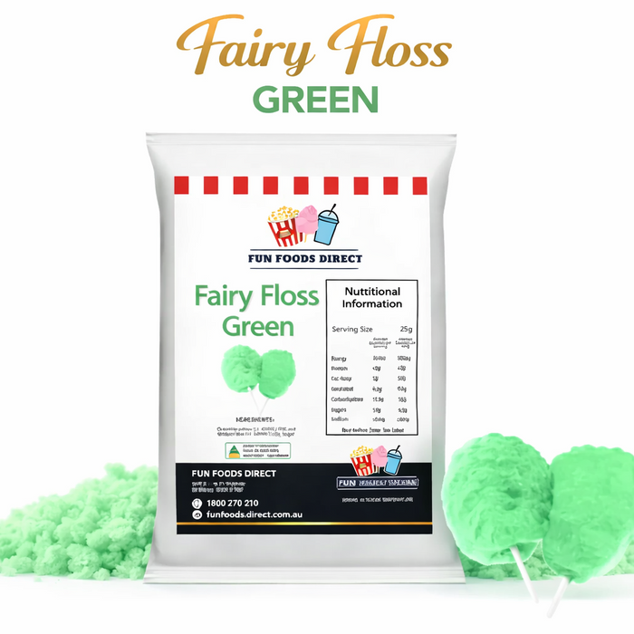 Premium Green Fairy Floss Sugar Ready to use