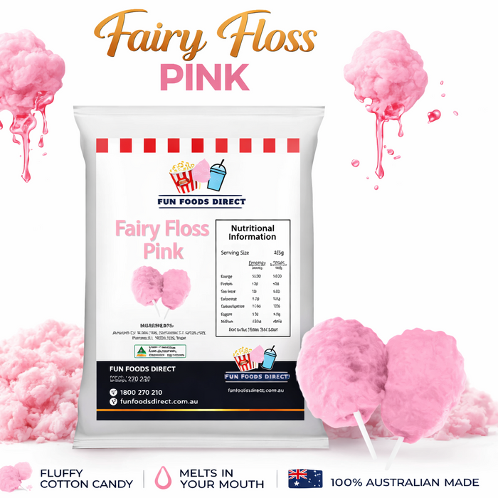 Premium Pink Fairy Floss Sugar Ready to use