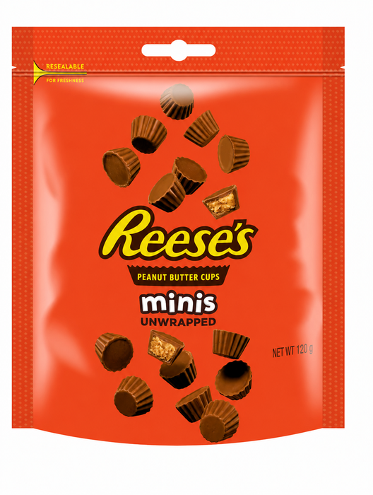 Reese's Mini Bites 120g | Creamy Peanut Butter & Milk Chocolate Bite-Sized Treats
