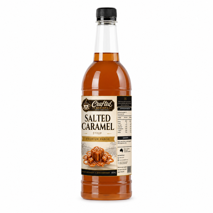 Salted Caramel Syrup Premium Range 800mL | Rich Buttery Salted Caramel Café Syrup