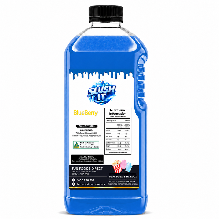 Blueberry Slush / Slushie Mix Bottles