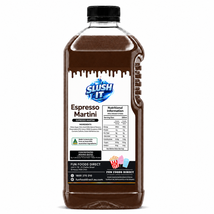 Espresso Martini Slush / Slushie Mix Bottles