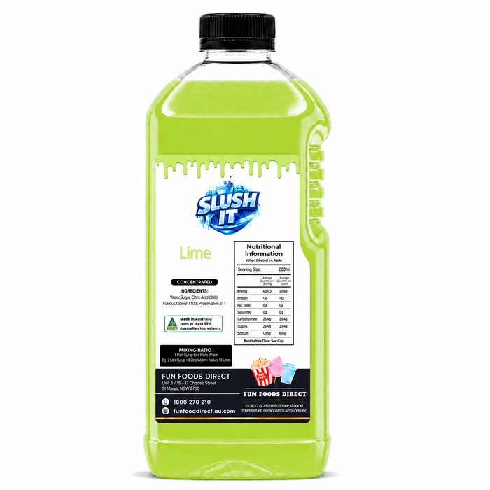 Lime Sno Cone Flavour Bottle 2L