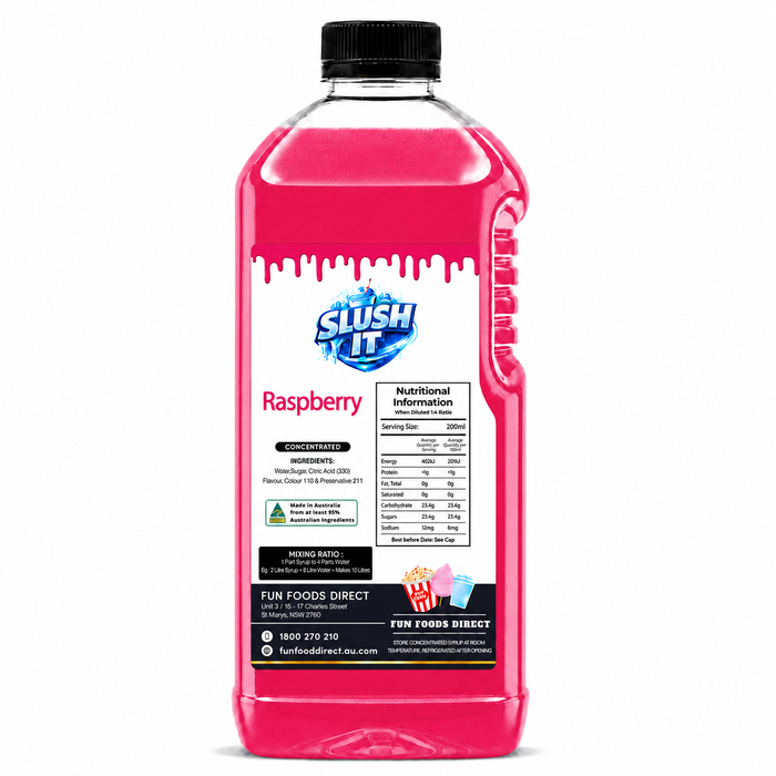 Raspberry slushy mix / Premium Slushy Bottles