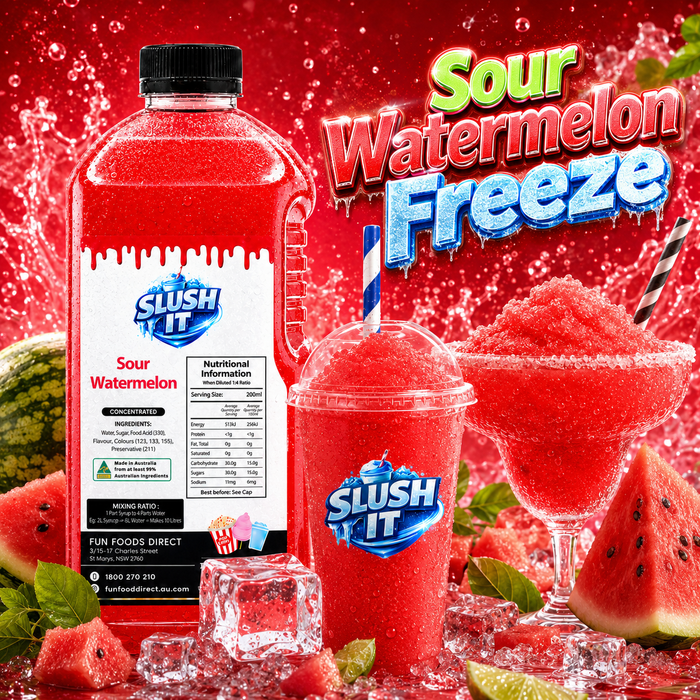 Sour Watermelon Slushy Mix / Premium Slushy Bottles