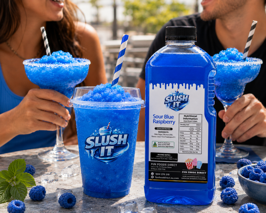 Sour Blue Raspberry Slushy Mix / Premium Slushy Bottles