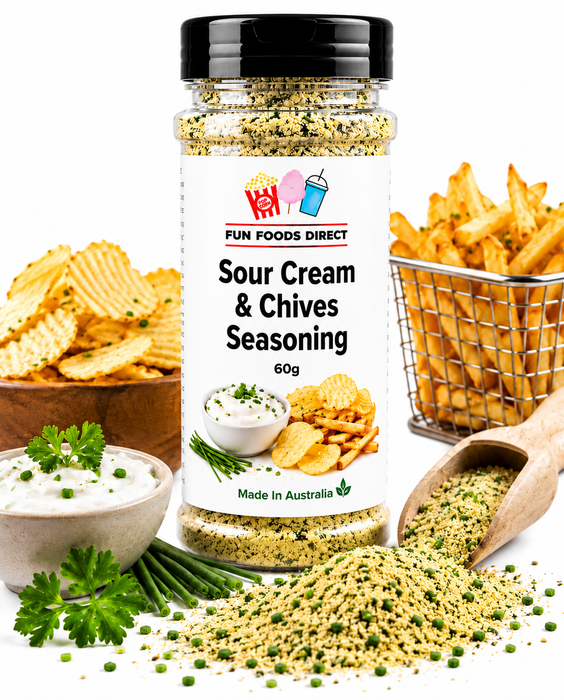 Sour Cream & Chives Seasoning 60g | Creamy Herb Flavour Boost for Chips & Snacks