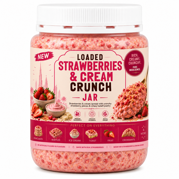 Loaded Strawberry & Cream Crunch Topping 375ml