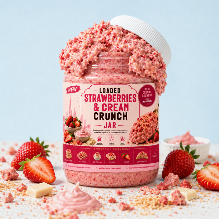 Loaded Strawberry & Cream Crunch Topping 375ml