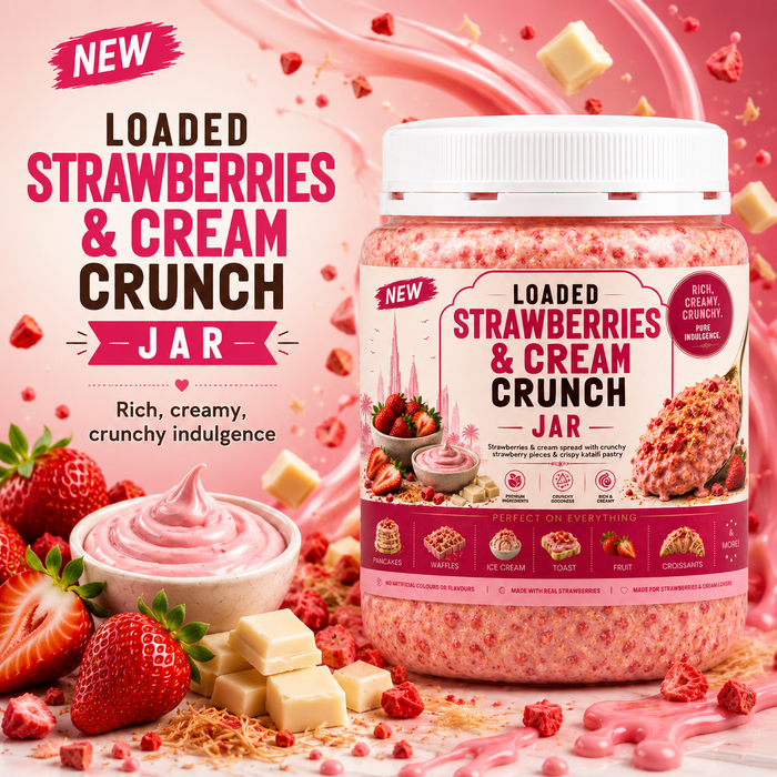Loaded Strawberry & Cream Crunch Topping 375ml