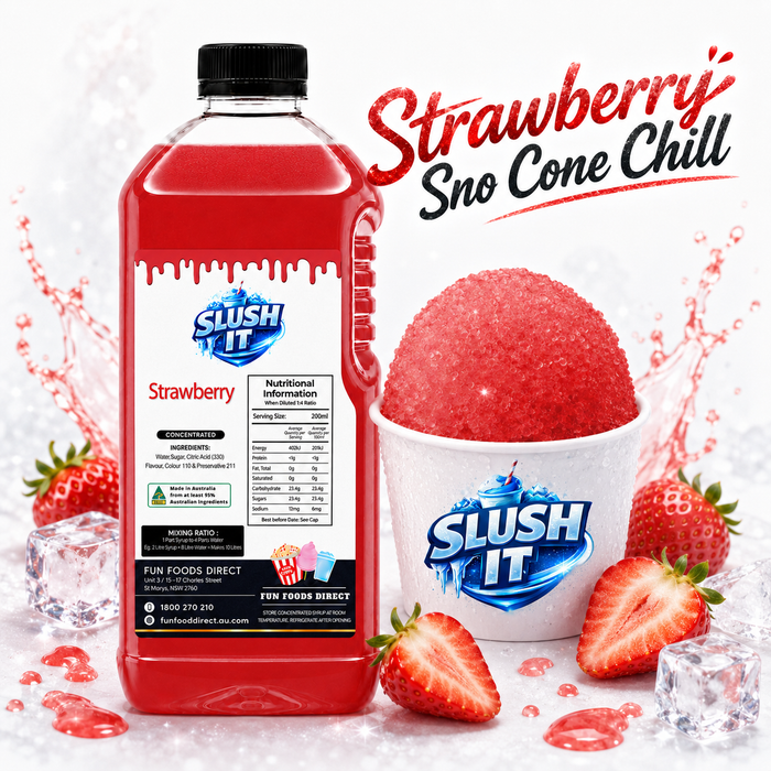 Strawberry Sno Cone Flavour Bottle 2L