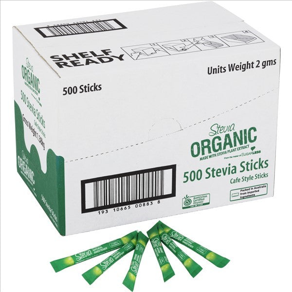 Sugarless Stevia Sticks 2g 500’s
