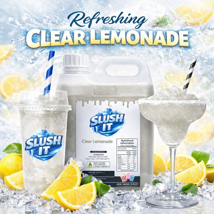 Traditional Clear Lemonade Slush / Slushie Mix Bottles