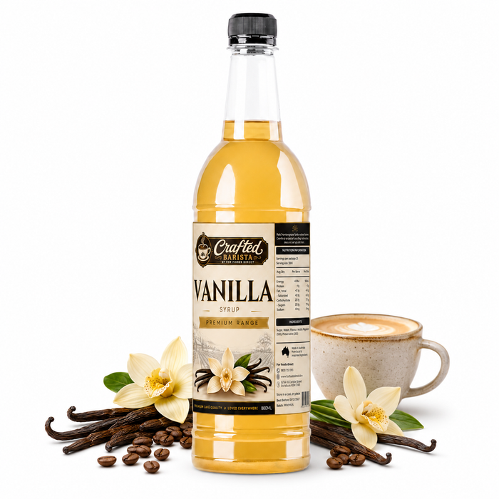 Vanilla Syrup Premium Range 800mL | Rich Vanilla Flavour