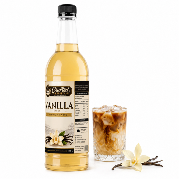 Vanilla Syrup Premium Range 800mL | Rich Vanilla Flavour