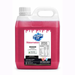 Watermelon snow cone syrup bottle 2L, bright red, perfect for making delicious ice treats.