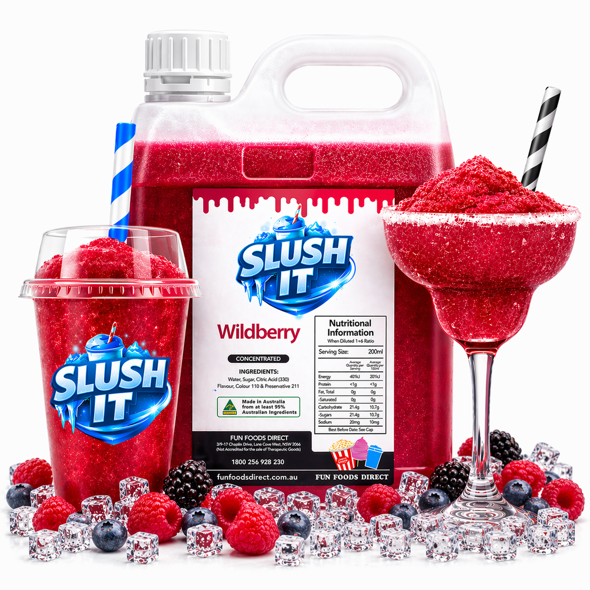 Wildberry Slush / Slushie Mix Bottles - Bursting with Flavor — Fast ...