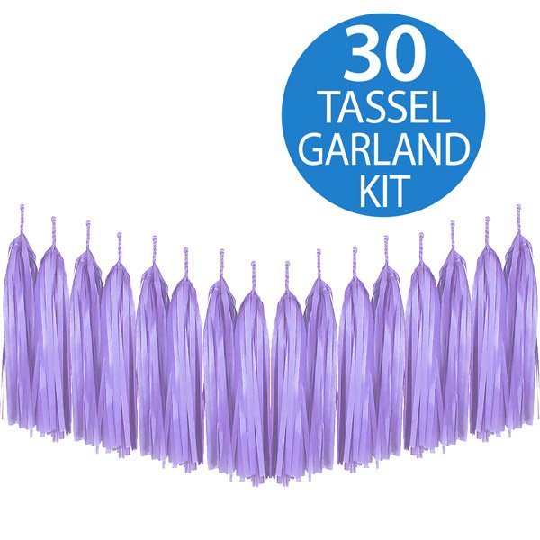 Tassel Garland Tissue Paper Lavender Lilac