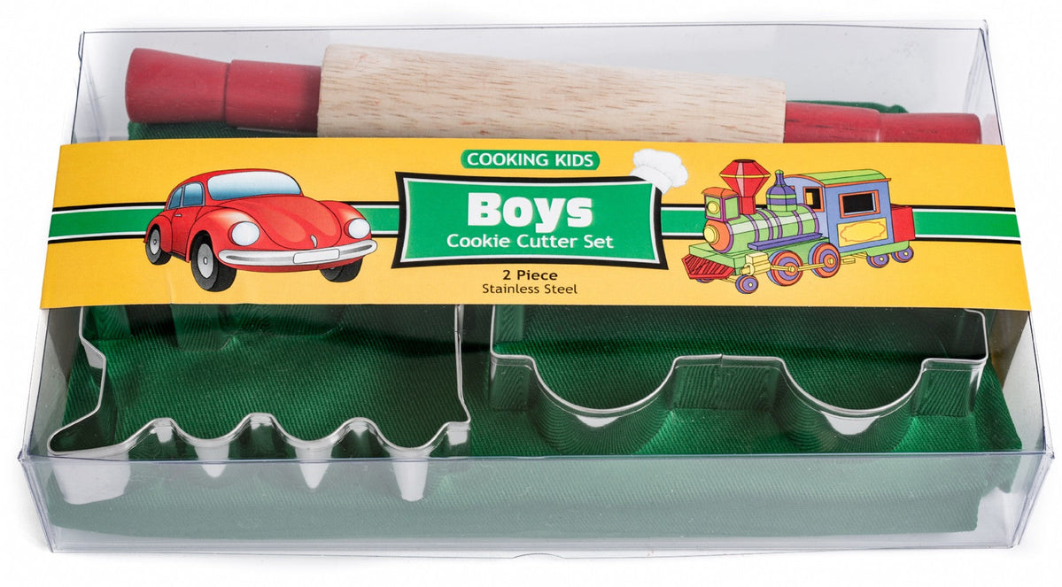 Boys Cooking Kids Cookie Cutter Boxed Set — Fast Direct Packaging