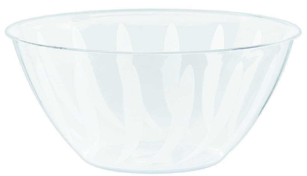 Swirl Bowl Clear Plastic Candy Buffet Container