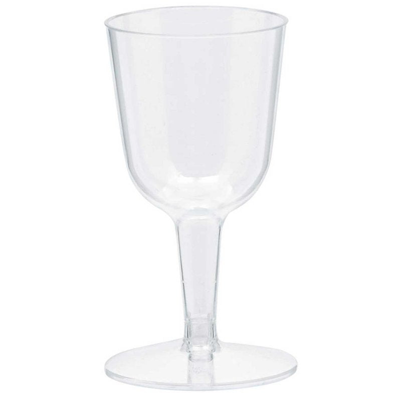 Mini Catering Stemmed Wine Glasses Clear Plastic 2.5oz- 74ml — Fast ...