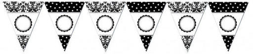 BLACK PERSONALIZED PENNANT BANNER
