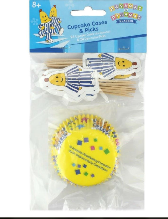 Bananas in Pyjamas Cupcake Cases & Picks