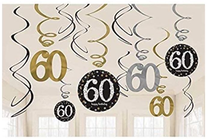 60th Birthday Swirl Value Pack
