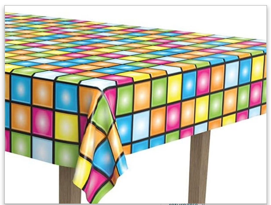 70's Disco Squares Table Cover