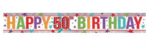 50th Birthday Celebration Giant Banner