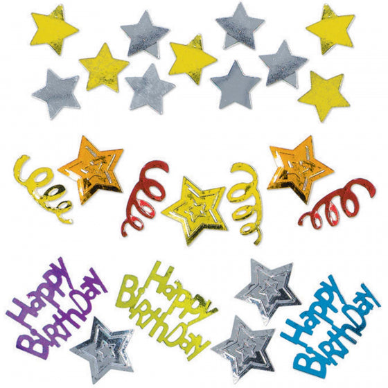 HAPPY BIRTHDAY STARS VALUE CONFETTI 34G