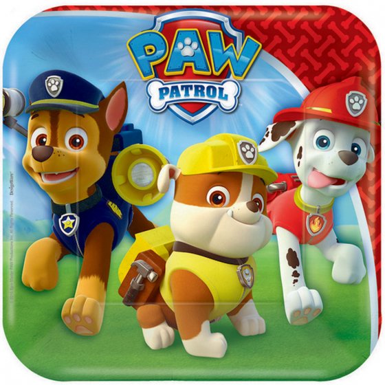 PAW PATROL 17CM SQUARE PLATE