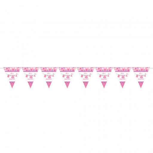 SHOWER WITH LOVE GIRL PENNANT BANNER