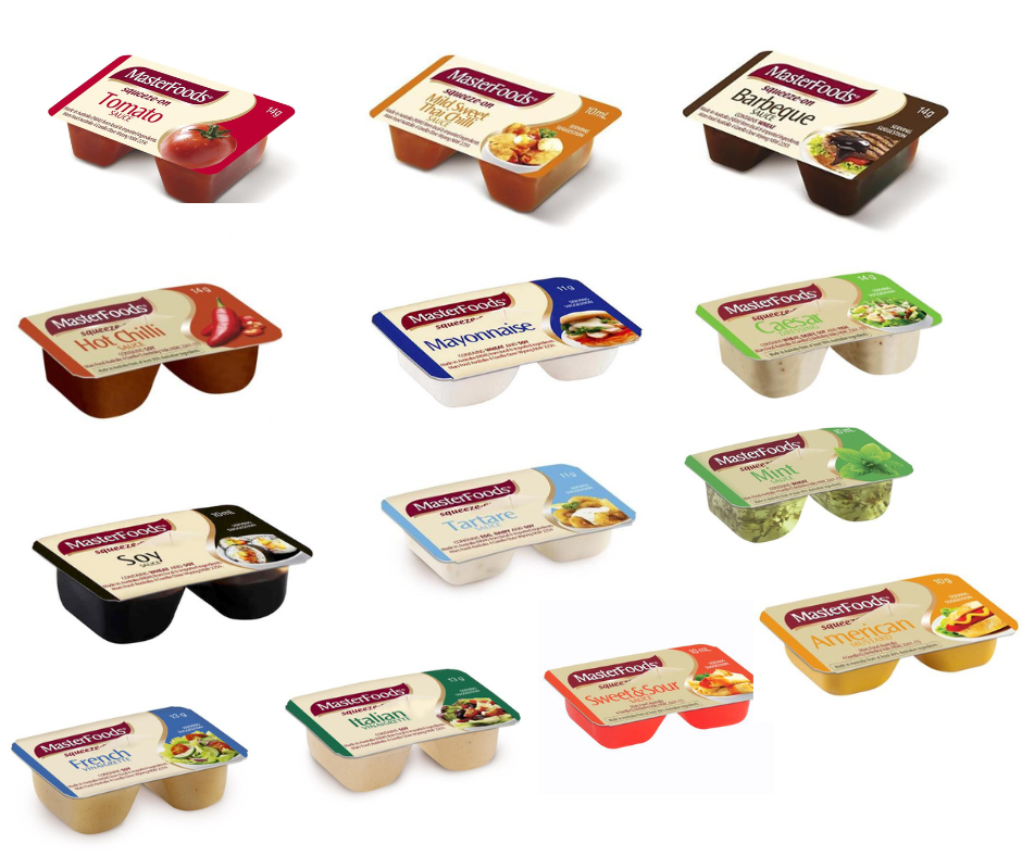 Masterfoods Squeezy Sauce Portions Pack of 100's — Fast Direct Packaging