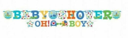 AHOY BABY BOY Letter Banner Kit 3 Metres Baby Shower Decoration Blue