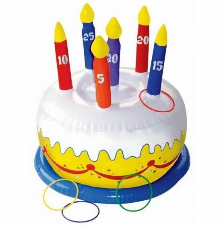 Inflatable Birthday Toss Cake Ring