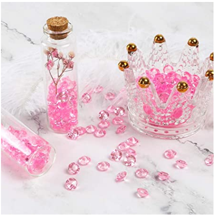 Wedding Confetti Crystal Diamond Pink Gems
