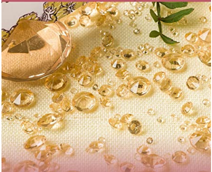 Wedding Confetti Crystal Diamond Gold Gems