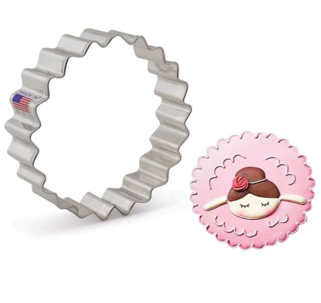 Fluted Circle or Round Premium Tin Cookie Cutter