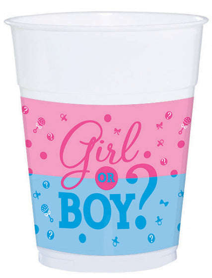 Gender Reveal Girl or Boy Plastic Cups
