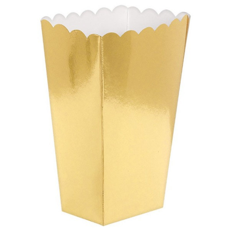 Metallic Gold Popcorn Favour Boxes — Fast Direct Packaging