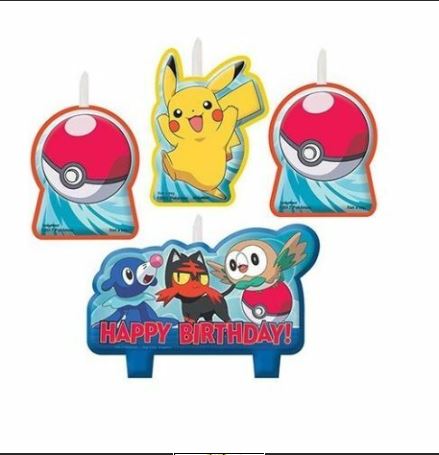 Pokemon Birthday Candle Cake Set