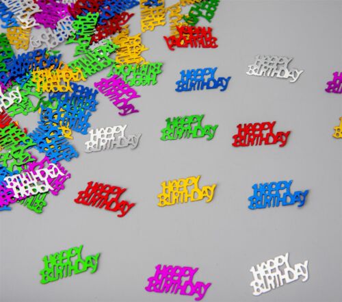 1PK Happy Birthday Tabletop Foil Confetti Scatter Multicolour Glitz Party Decor